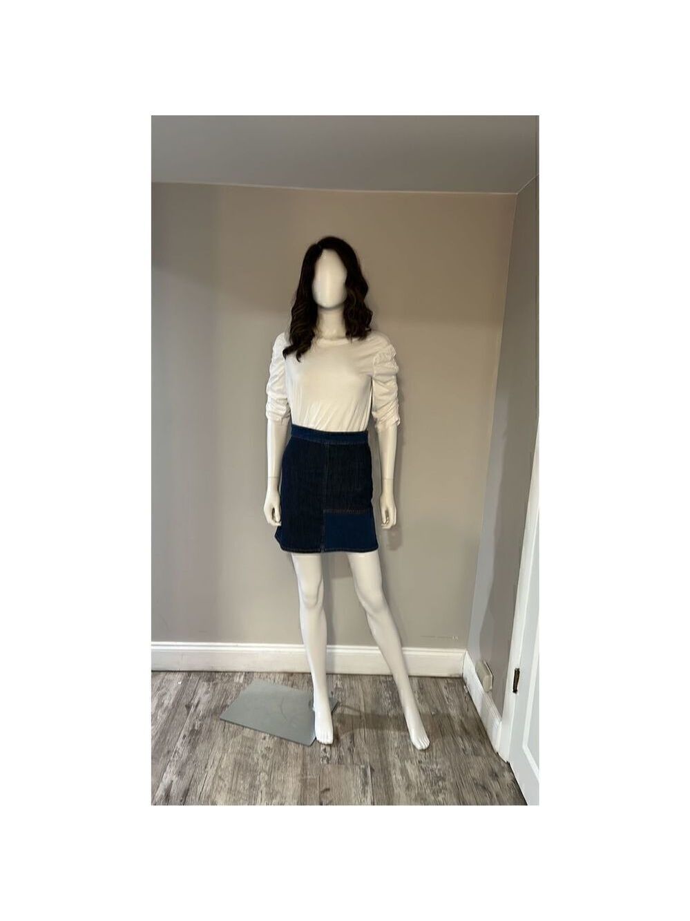 SEE BY Chloe Patchwork Denim Miniskirt Size 2 (34) NWT - Picture 9 of 12